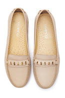 Kadın Bej Deri Loafer | Derimod