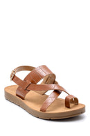 Women's Crocodile Patterned Sandals | Derimod