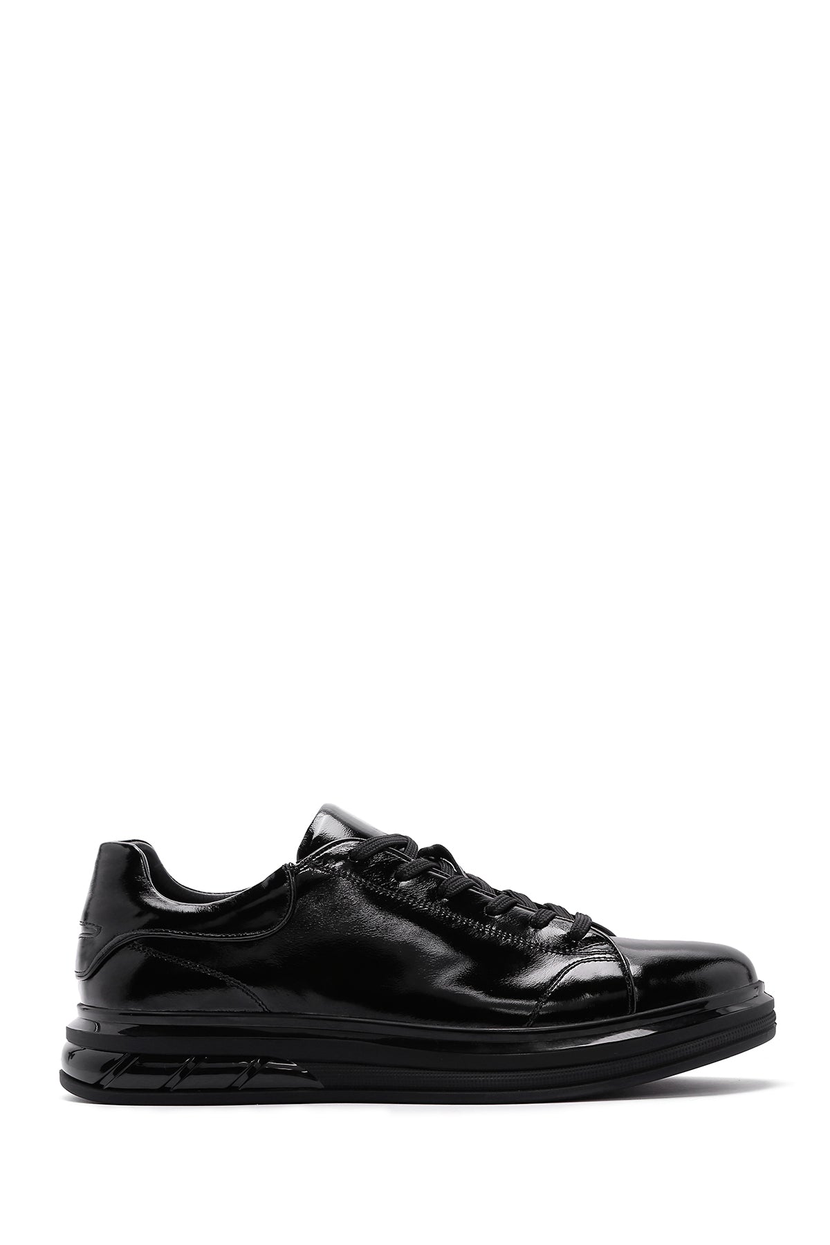 Men's Black Patent Leather Sneaker 23WFD615216 | Derimod