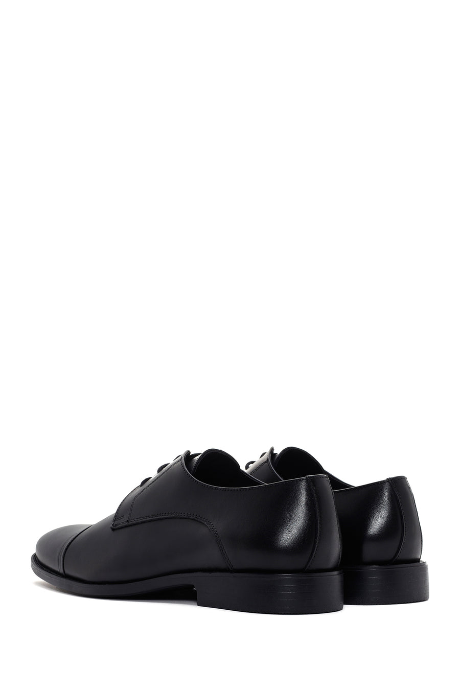 
Men's Black Lace-Up Leather Classic Shoes
