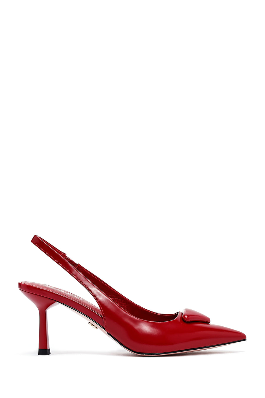 Kadın Kırmızı Arkası Açık İnce Topuklu Deri Ayakkabı 25SFD494122 | Derimod