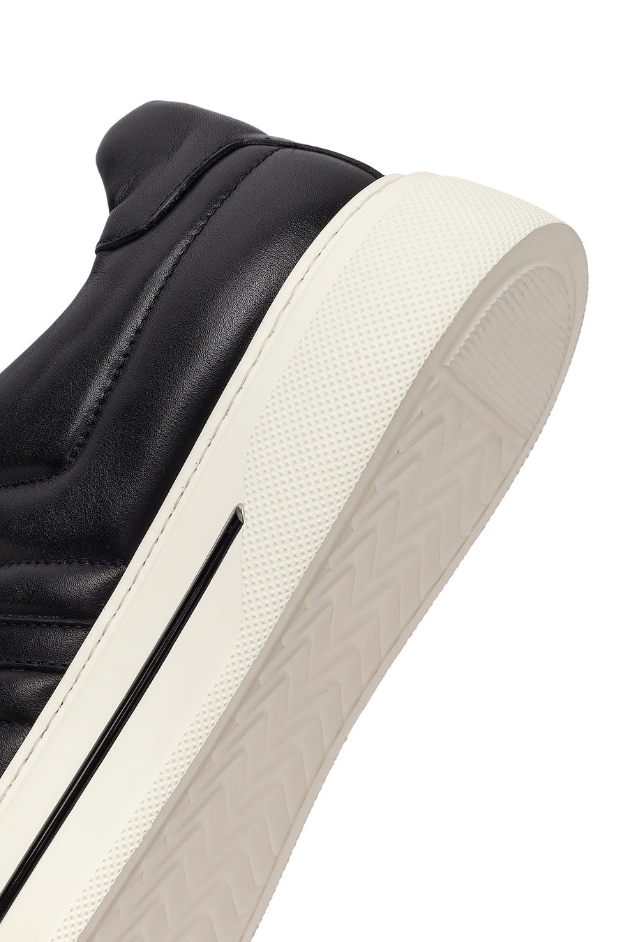 Male Black Lace-Up Leather Sneaker