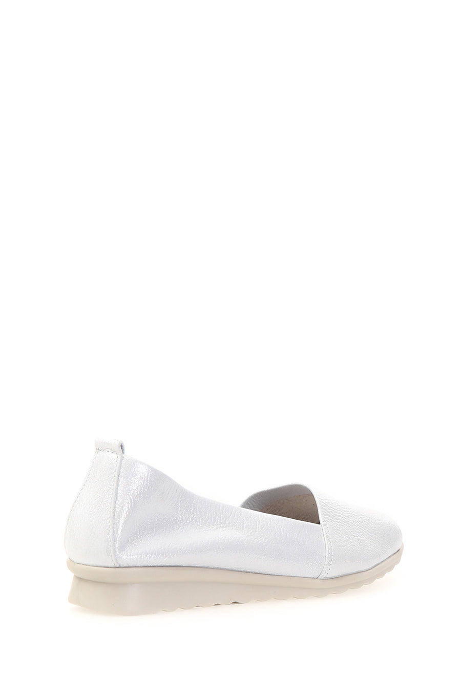 White Open Toe Women's Leather Shoes