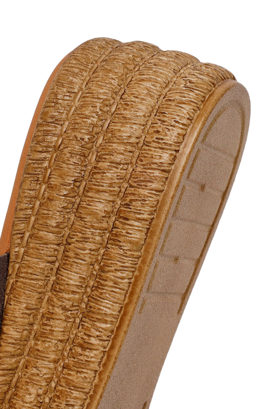 Woman Mink Wedge-Heel Suede Leather Slippers