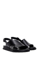 Women's Black Ankle Strap Leather Sandals | Derimod