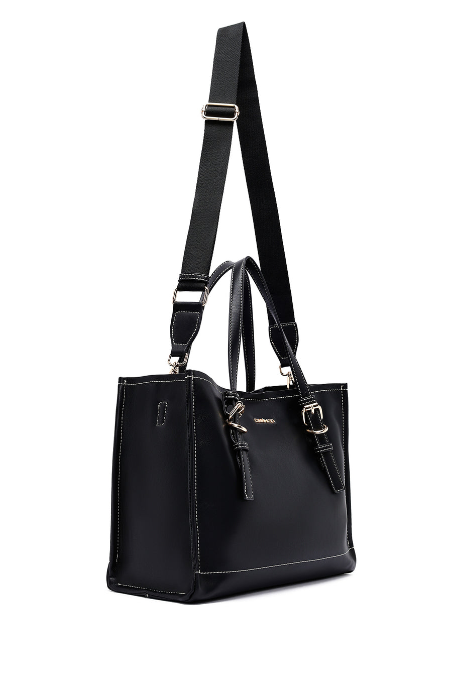 Woman Black Long Strap Shoulder Bag