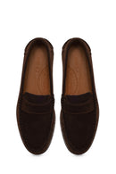 Erkek Kahverengi Süet Deri Casual Loafer | Derimod