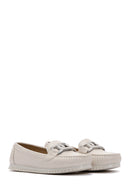 Women's Beige Buckle Loafer | Derimod