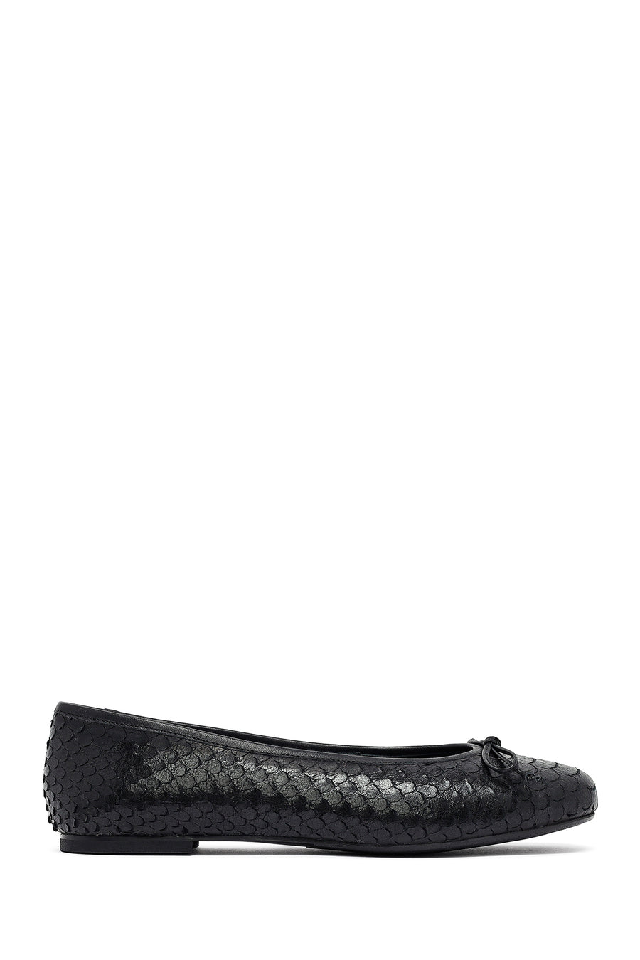 Woman Black Patterned Leather Babet 25AFD120840 | Derimod