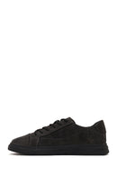 Erkek Antrasit Bağcıklı Süet Deri Sneaker | Derimod