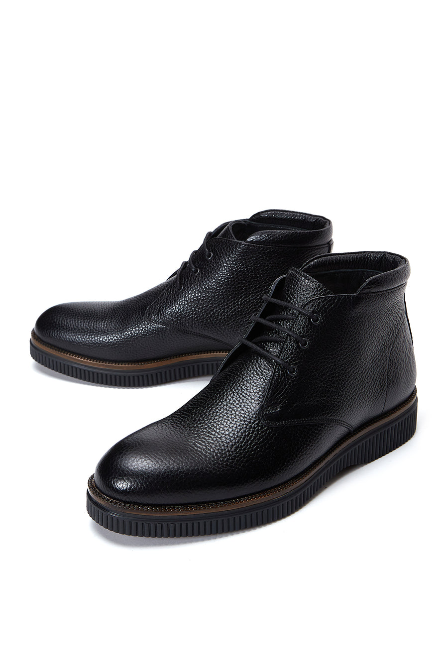 Men's Leather Flat Boots