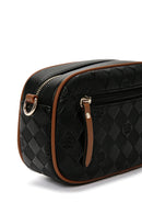 Women's Black Long Strap Printed Crossbody Bag | Derimod