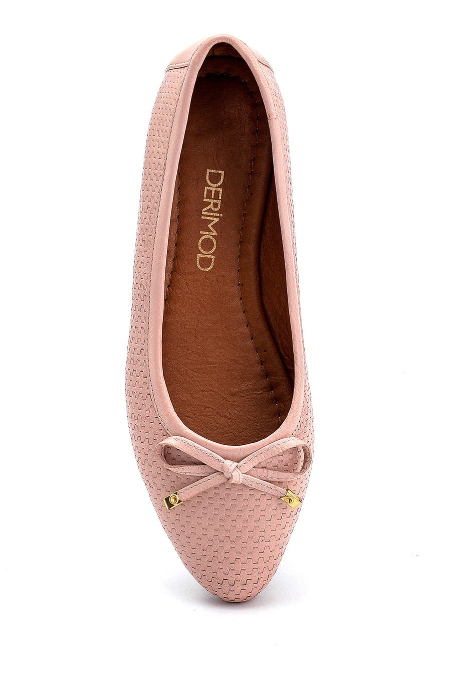 Women's Leather Printed Ballerinas