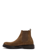 Men's Mink Nubuck Leather Casual Chelsea Boots | Derimod