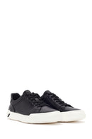 Male Black Lace-Up Leather Sneaker | Derimod
