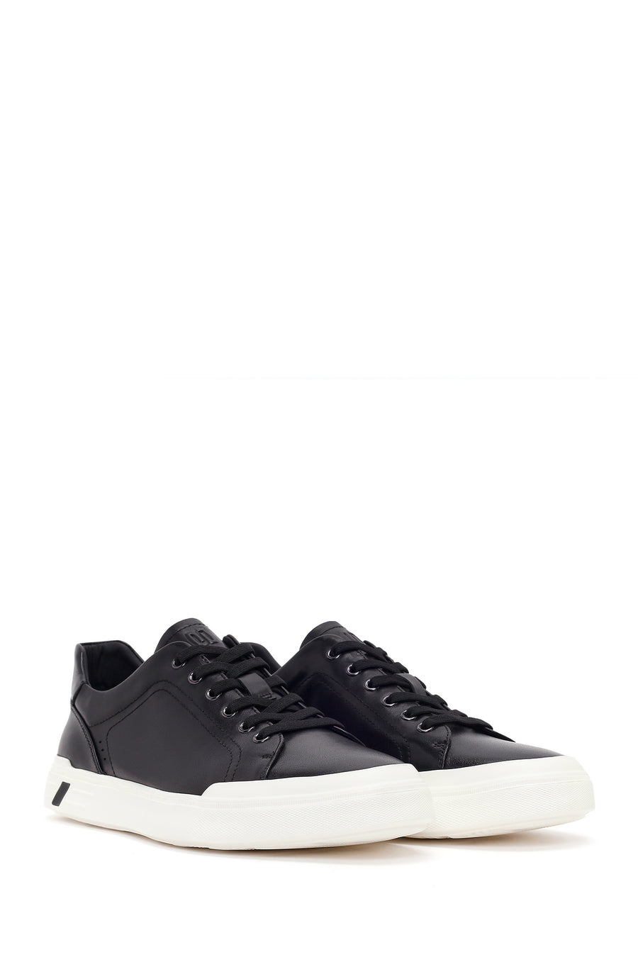 Male Black Lace-Up Leather Sneaker