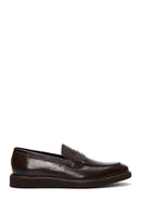 Erkek Kahverengi Deri Casual Loafer | Derimod