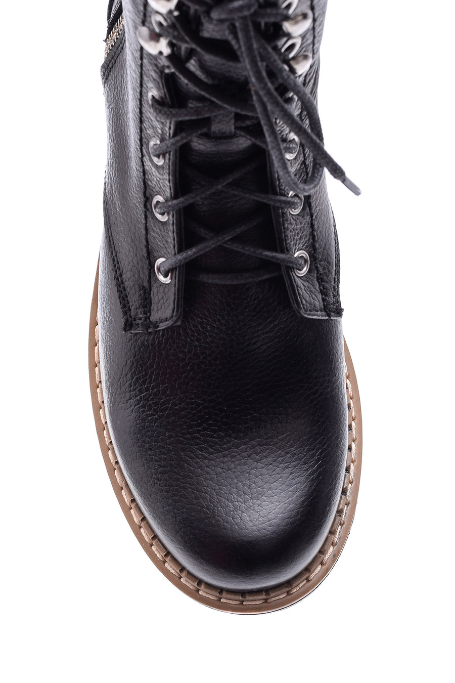 Women's Zippered Leather Boots