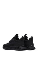 Derimod Zero Male Black Thick-Soled Lace-Up Fabric Sneaker | Derimod