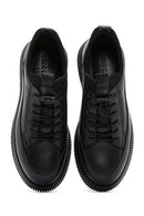 Men's Black Leather Sneaker | Derimod