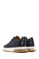 Men's Navy Blue Lace-Up Leather Sneaker | Derimod