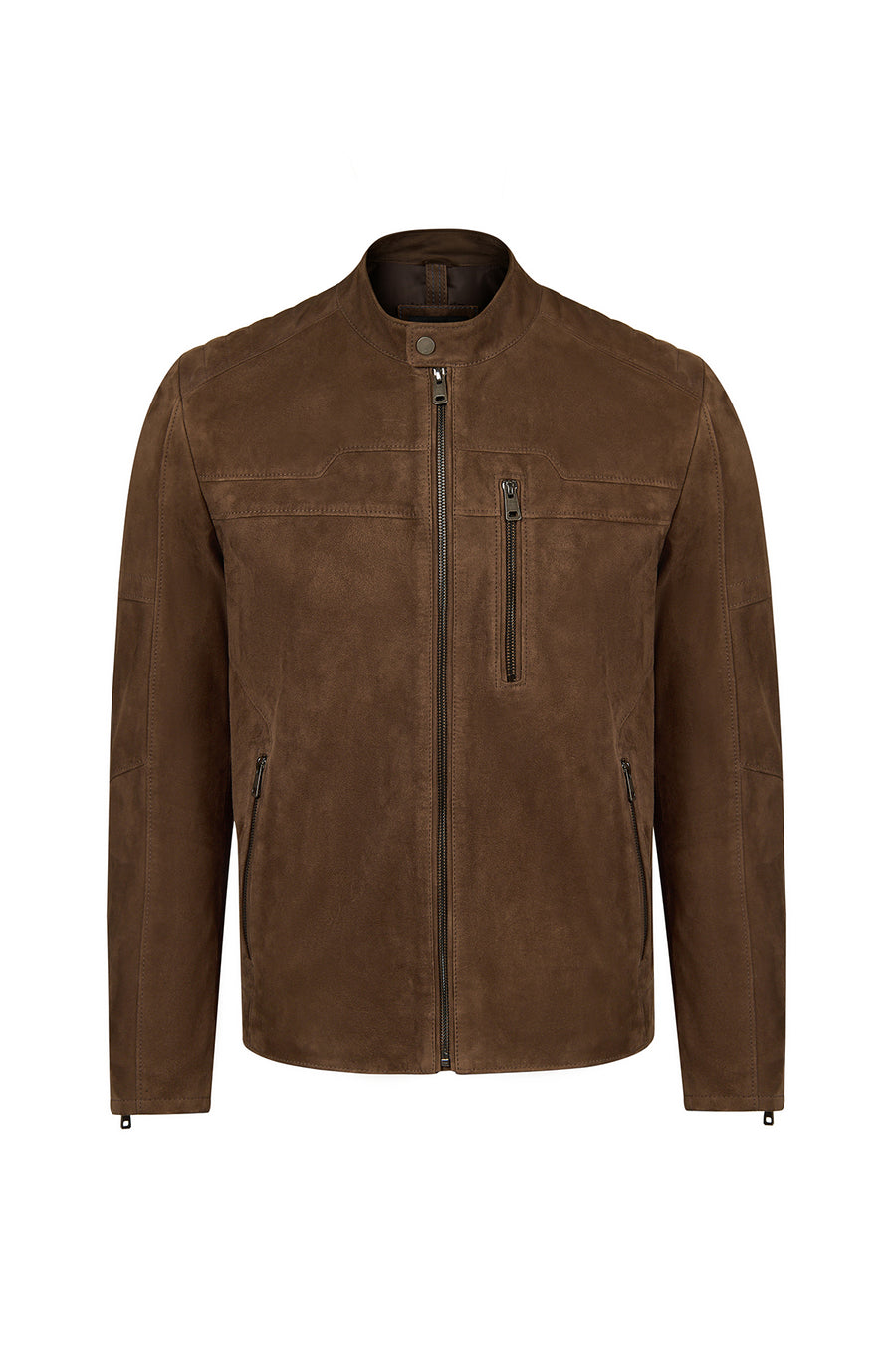 Ronaldo Male Tan Zip Closure Suede Jacket 26WGD661410 | Derimod
