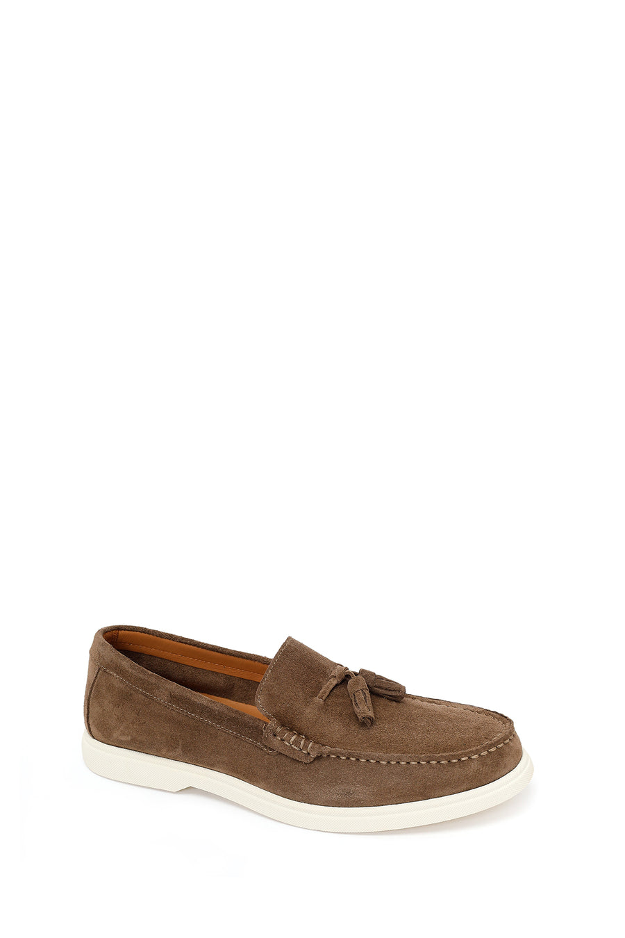 Erkek Bej Püsküllü Süet Deri Casual Loafer
