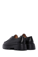 Women's Black Lace-Up Leather Masculine Shoes | Derimod