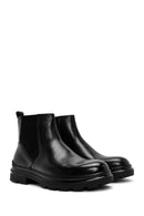 Men's Black Leather Casual Chelsea Boots | Derimod