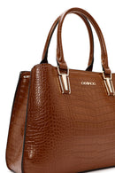 Kadın Kahverengi Uzun Askılı Kroko Kol Çantası | Derimod