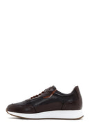 Men's Brown Thick Sole Leather Casual Sneaker | Derimod