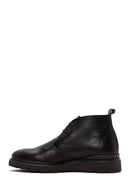 Men's Brown Leather Casual Boots | Derimod