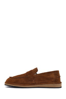 Men's Tan Suede Leather Casual Loafer | Derimod