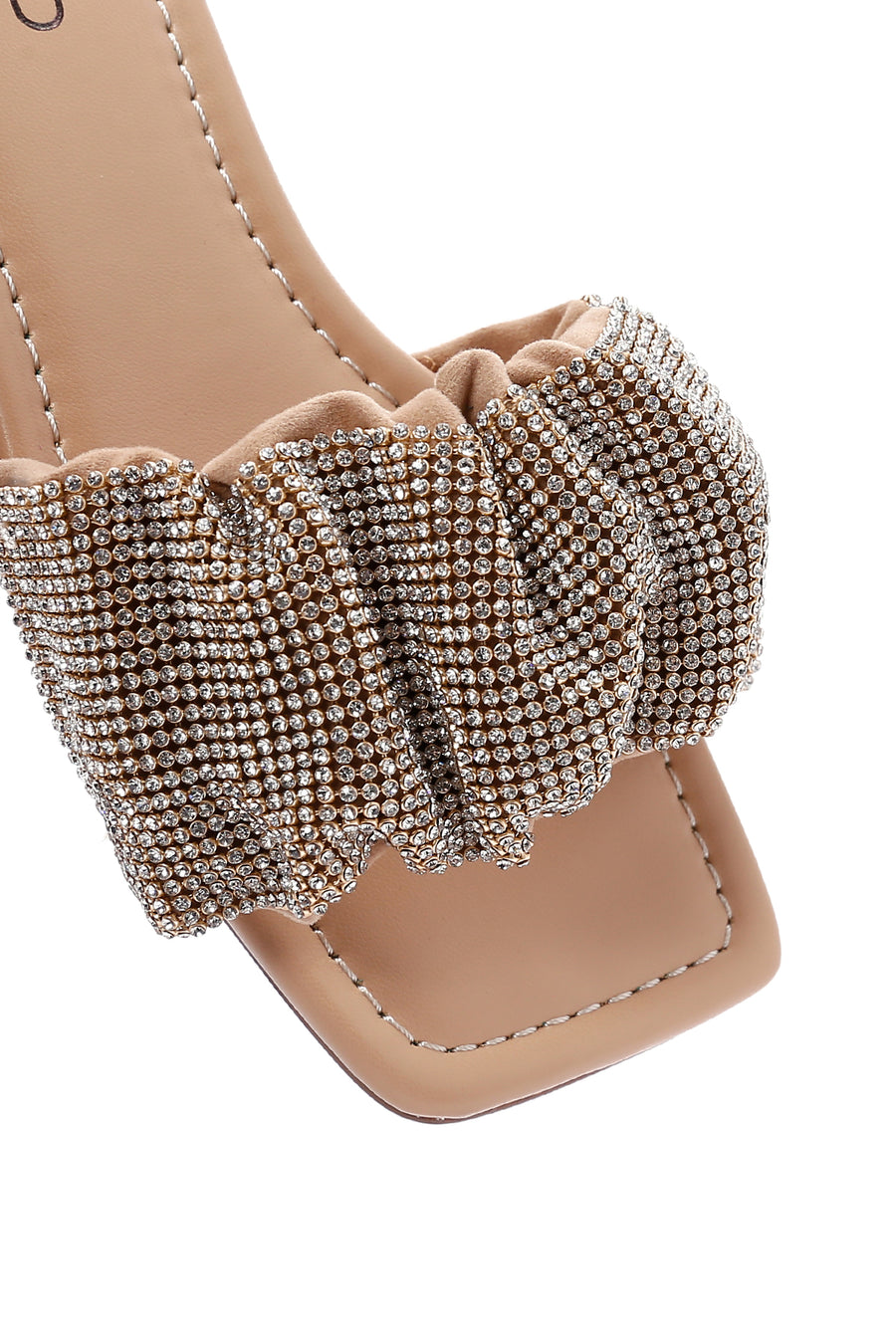 Women's Beige Stone Flat Slippers
