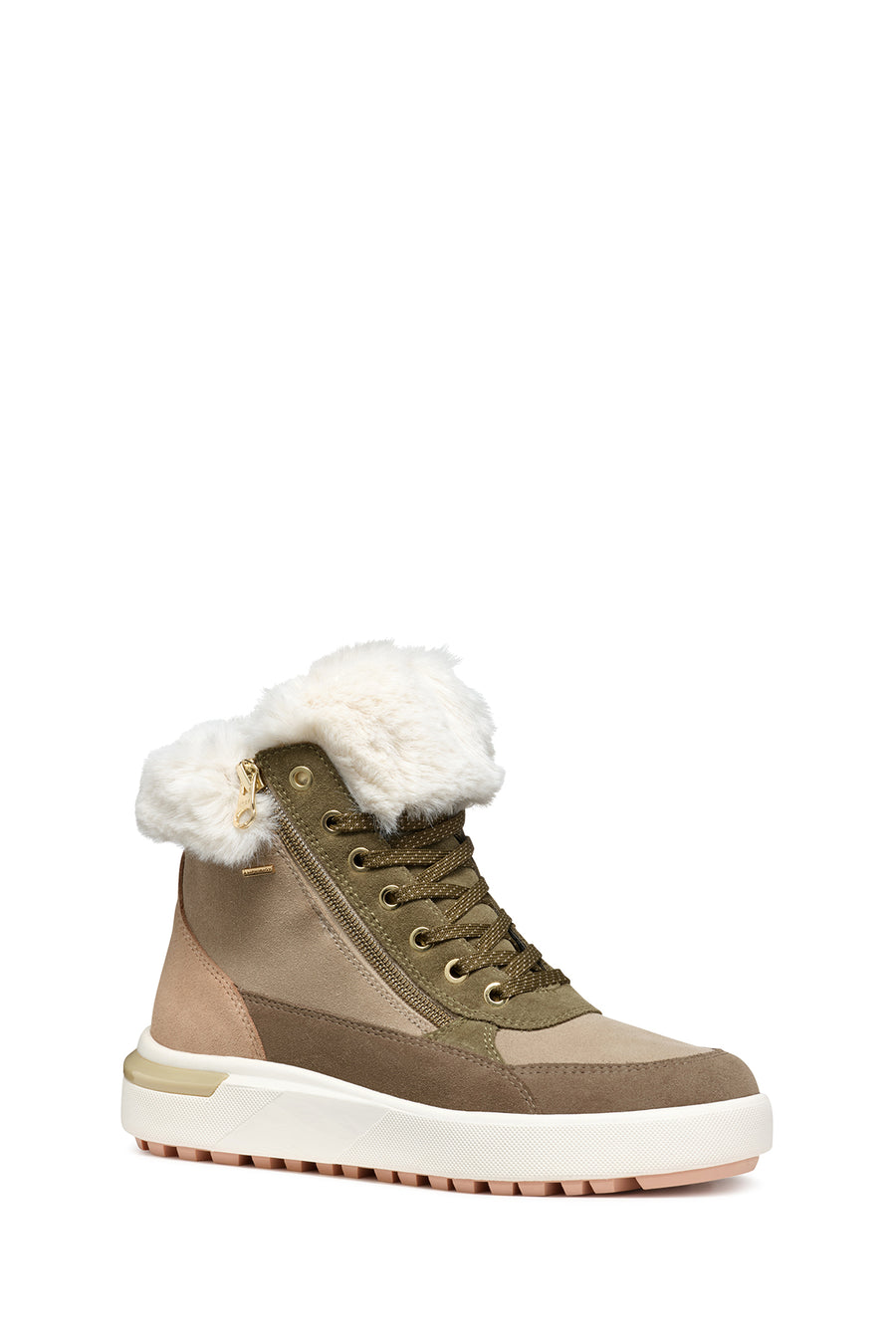 Geox Women's Mink Dalyla Abx Laced Waterproof Leather Ankle Boots