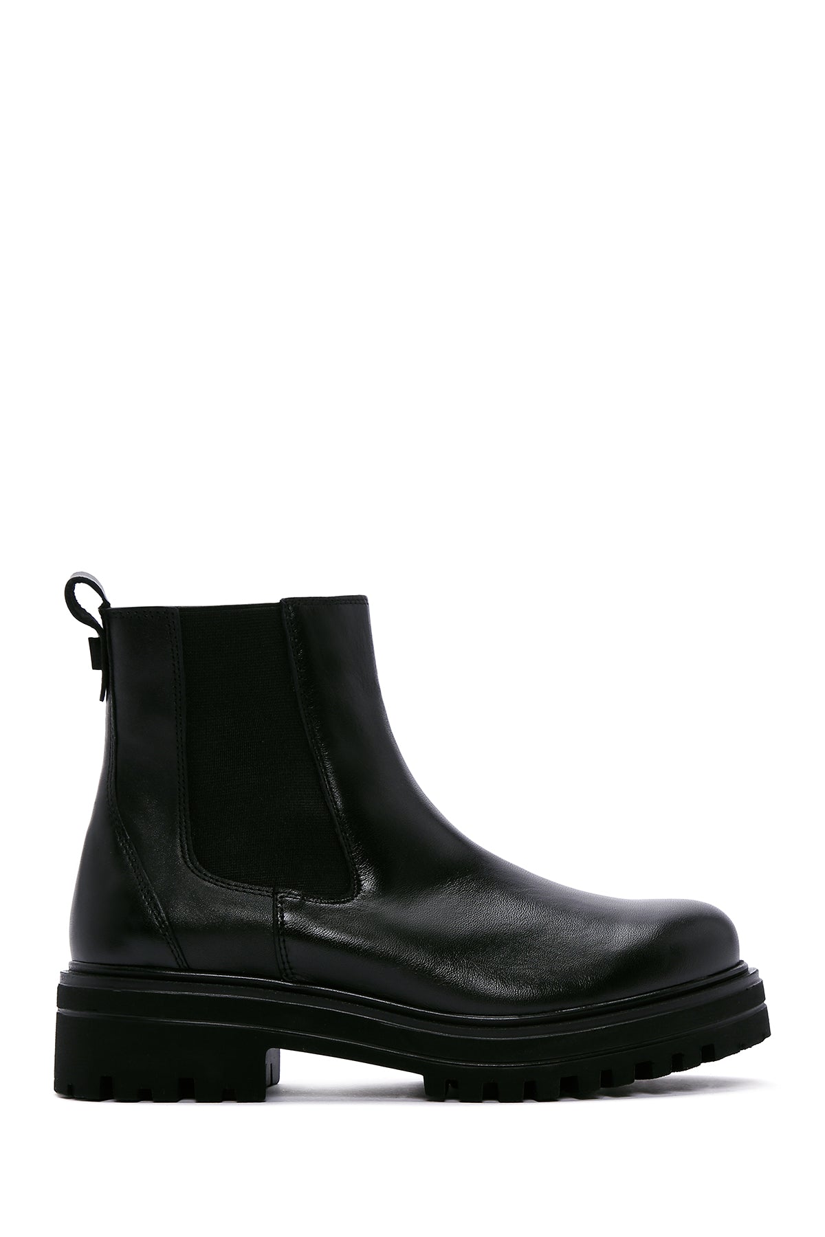 Women's Black Leather Chelsea Boots 23WFD236518 | Derimod