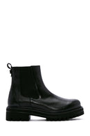 Women's Black Leather Chelsea Boots | Derimod