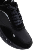 Men's Black Lace-up Thick-Sole Leather Sneaker | Derimod