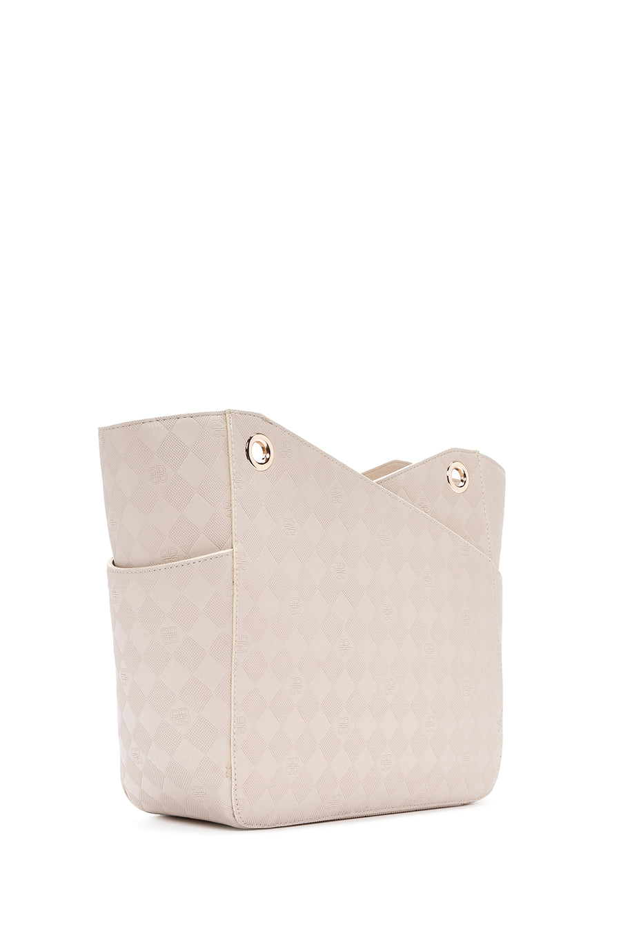 Women's Cream Printed Shoulder Bag