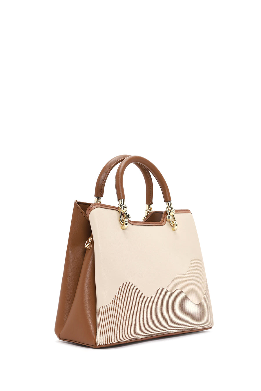 Women's Beige Long Strap Printed Sleeve Bag