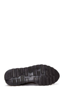 Erkek Kahverengi Deri Desenli Sneaker | Derimod