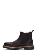 Men's Brown Leather Casual Chelsea Boots | Derimod