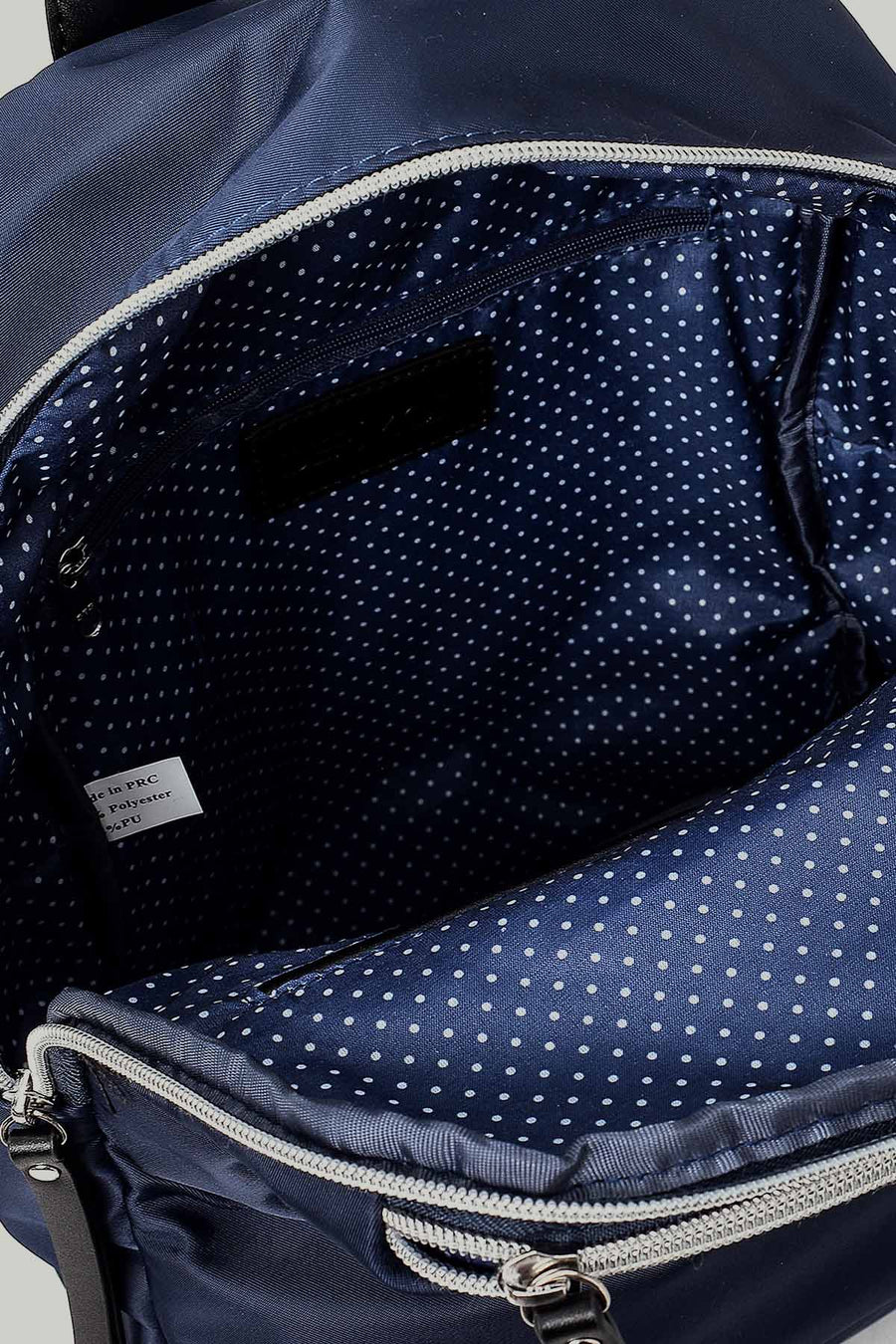 Navy Blue Fabric Women's Backpack