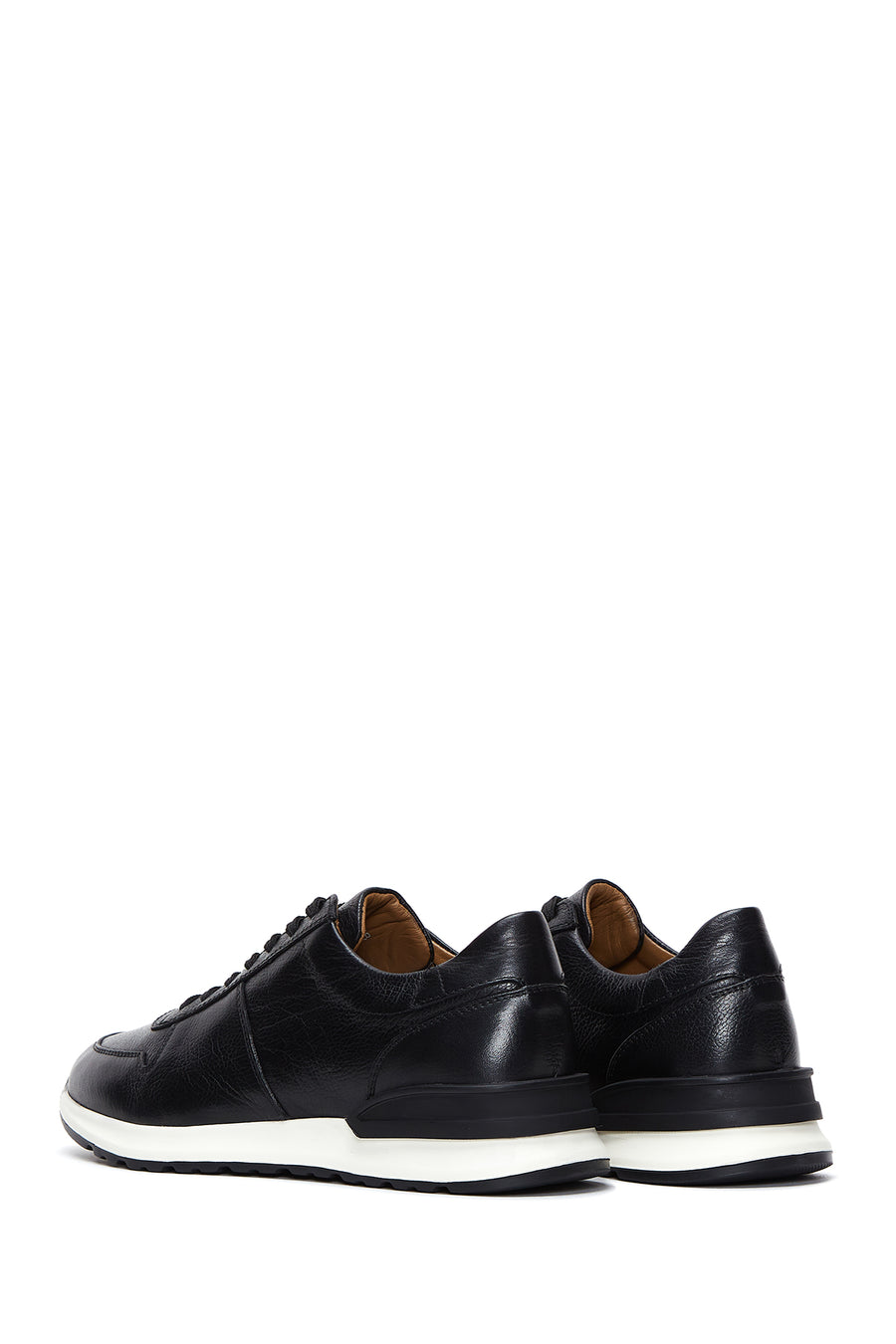 Men's Black Leather Sneaker