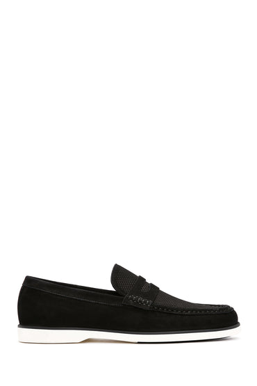 Erkek Siyah Nubuk Deri Casual Loafer_0