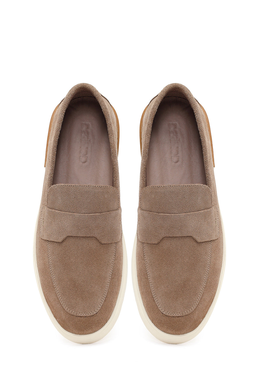 Men's Beige Suede Leather Casual Loafer