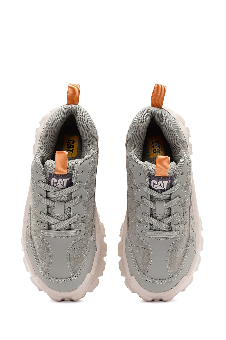 Caterpillar Women's Grey Intruder Essential Lace-Up Suede Leather Sneaker