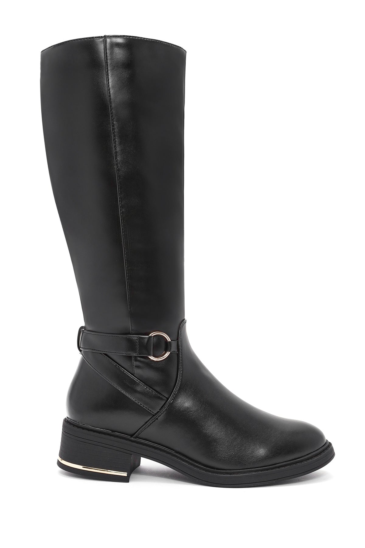 Women's Black Zipper Buckle Detail Boots 24WFE404118 | Derimod