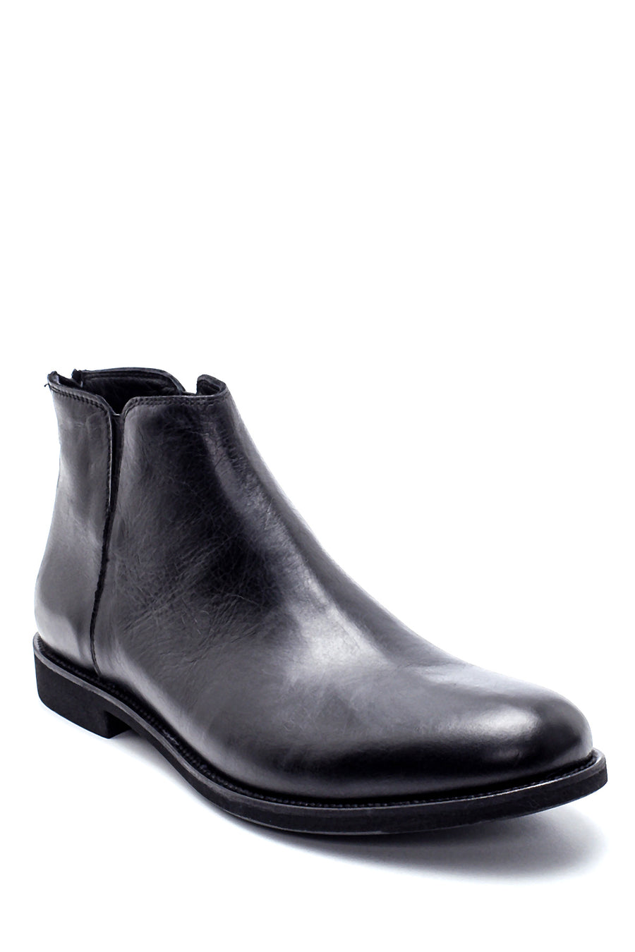 Men's Leather Back Zippered Classic Boots