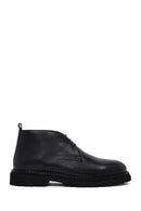 Male Black Lace-up Leather Casual Boots | Derimod